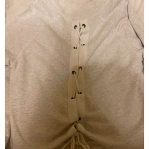 Abercrombie and fitch lace up sweater